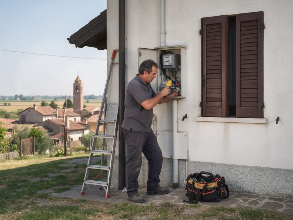 Tecnico al lavoro: elettricista in provincia di Padova
