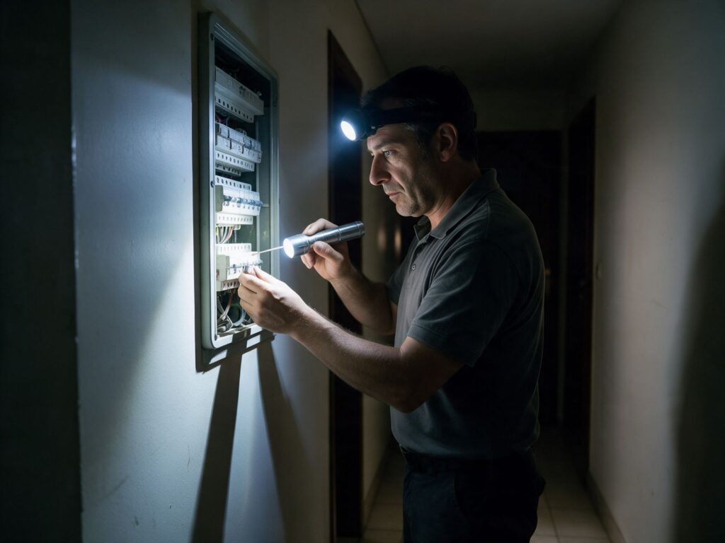 Tecnico al lavoro: pronto intervento elettricista a Padova